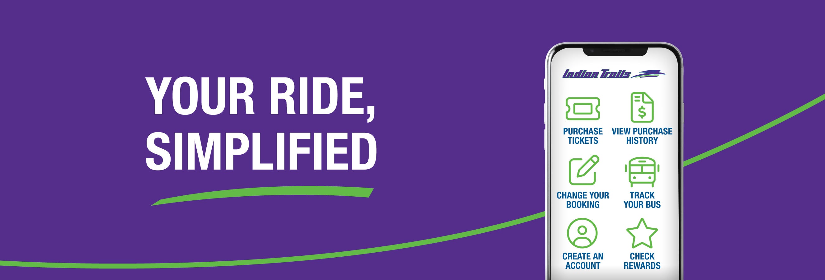 Your Ride, Simplified. Indian Trails Bus App.